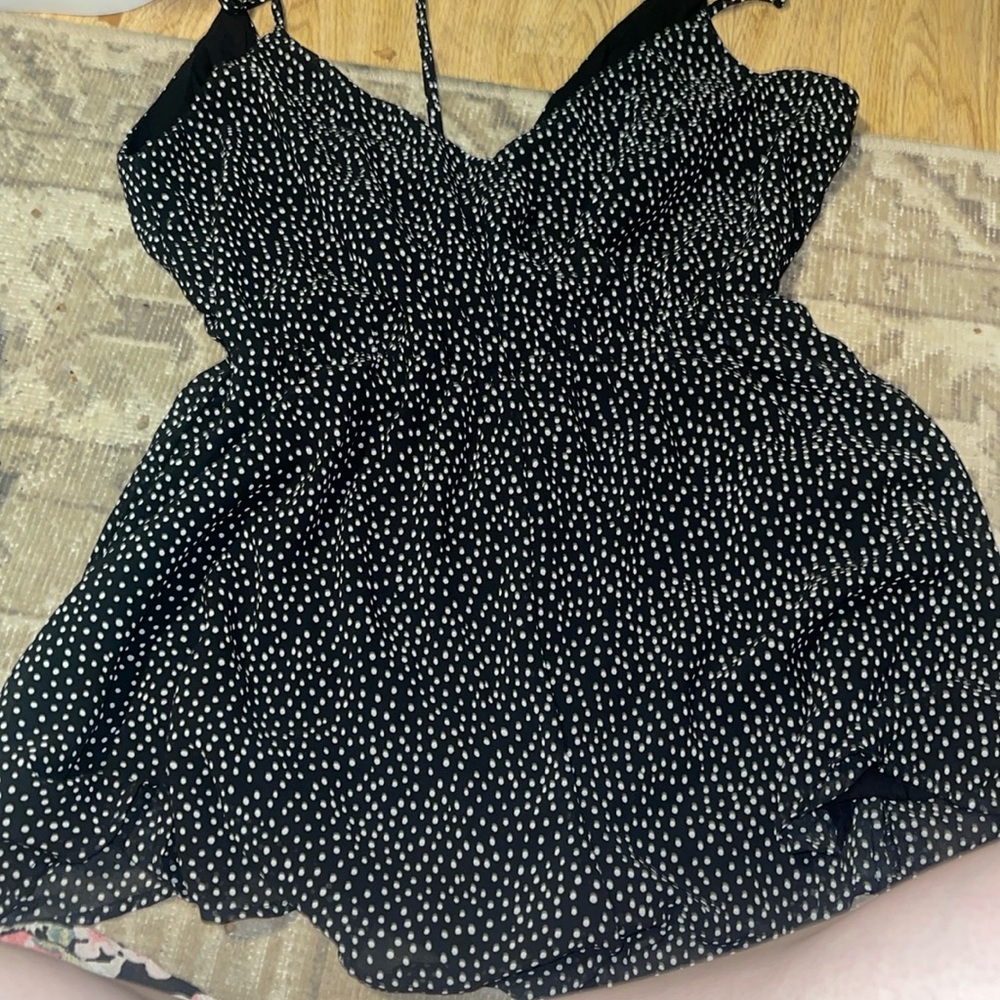 Lulus polkadotted short romper